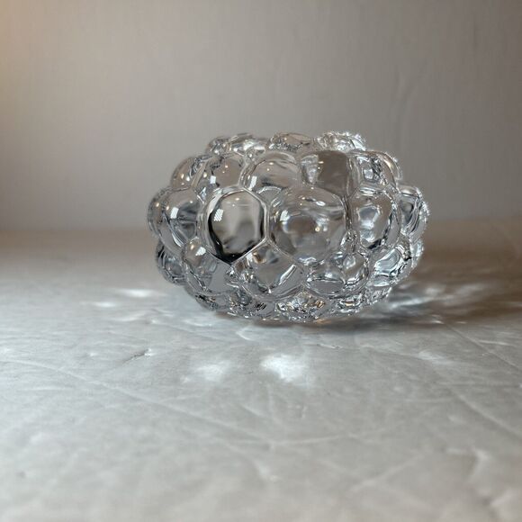 Orrefors Crystal Raspberry Votive Candle Holder by Anne Nilsson Sweden - Picture 1 of 6